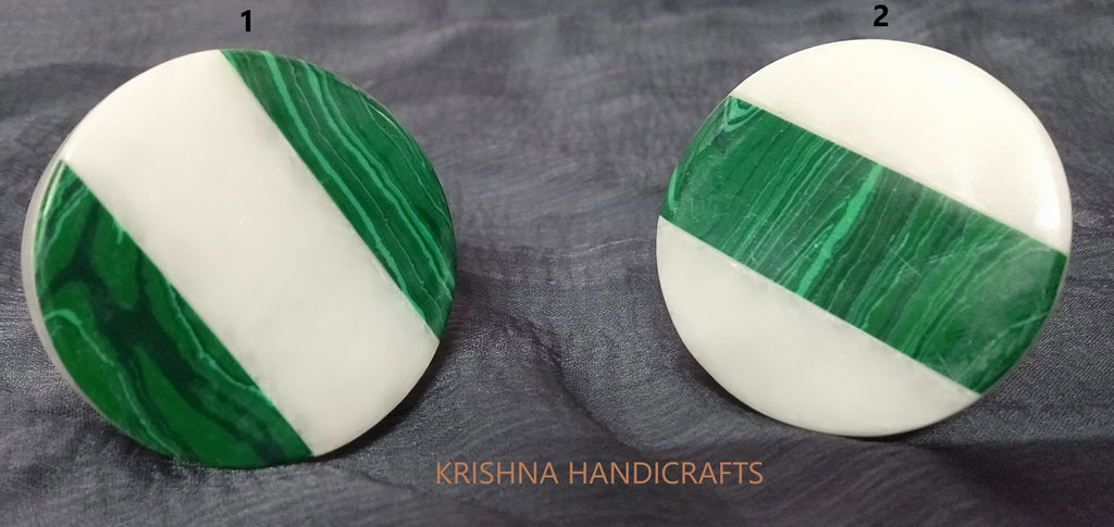 White Marble / Green Stone Cabinet Drawer Pull Decorative Wardrobe Cupboard Door Handle // stone knobs