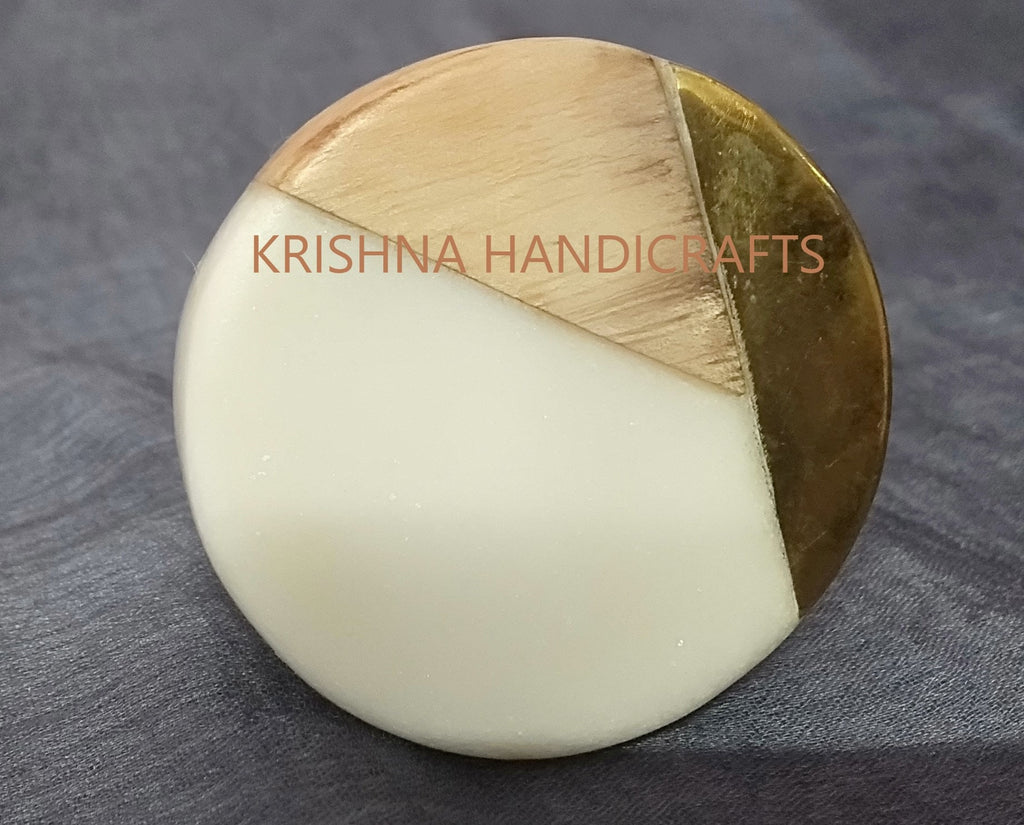 White Resin /Wood/ Brass Cabinet Drawer Pull Decorative Wardrobe Cupboard Door Handle // stone knobs