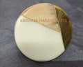 White Resin /Wood/ Brass Cabinet Drawer Pull Decorative Wardrobe Cupboard Door Handle // stone knobs