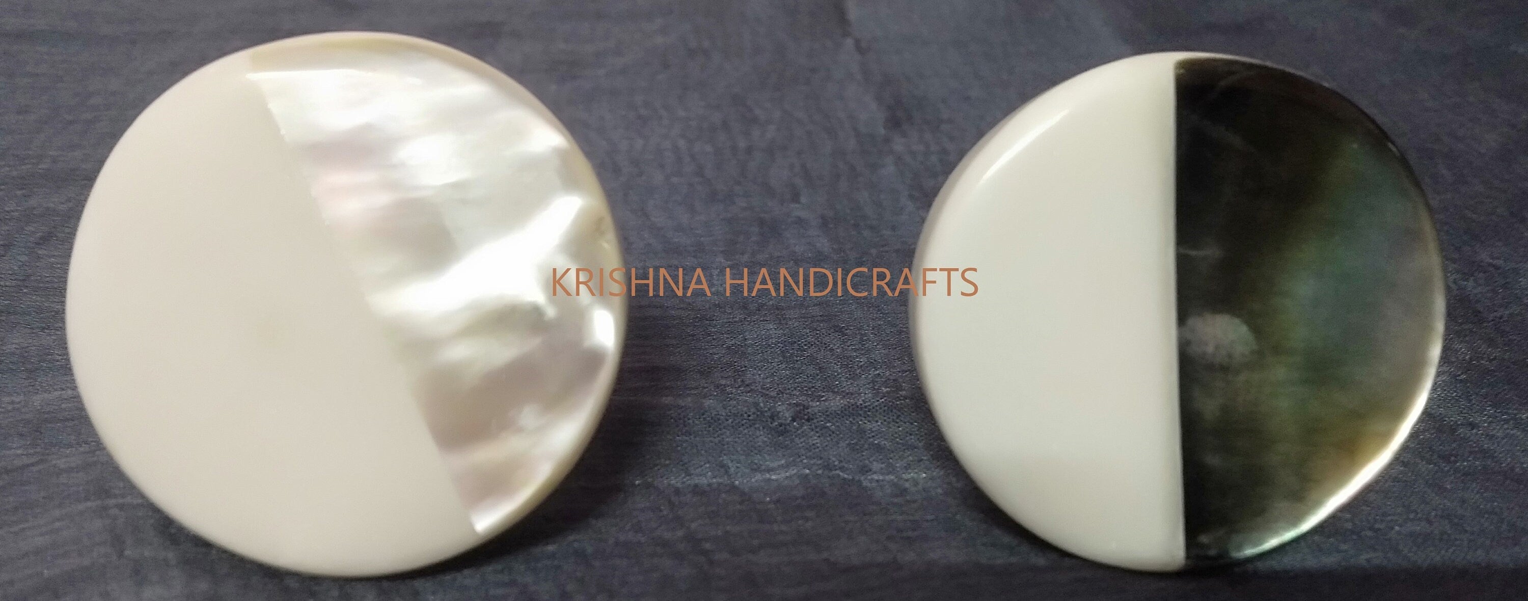Handmade Marble & Mother of Pearl Cabinet Knob: Decorative Door Handle