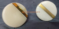 White Marble / Brass Cabinet Drawer Pull Decorative Wardrobe Cupboard Door Handle // stone knobs