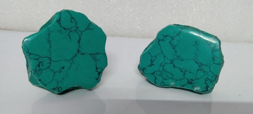 Green Stone Cabinet Knob, Natural Drawer Pull