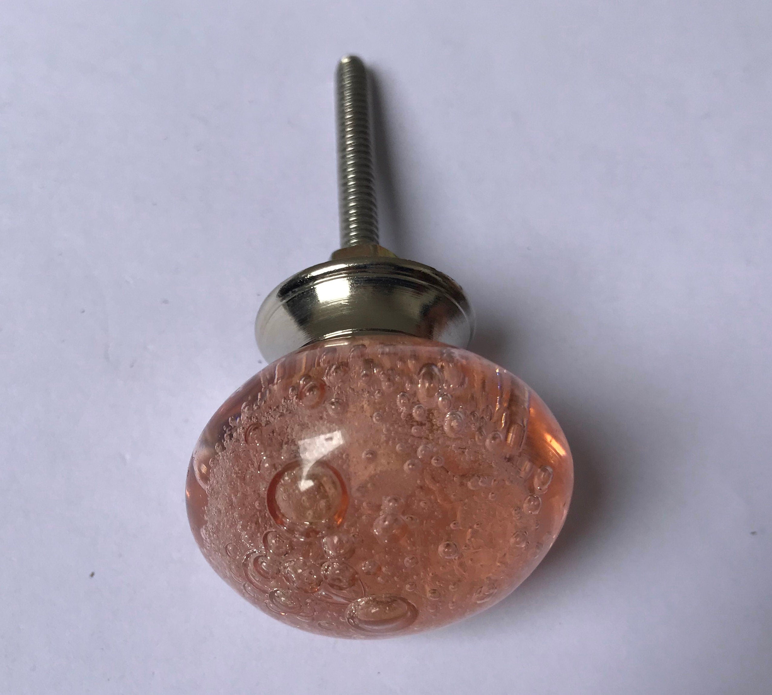 Pink Glass Knobs – Cabinet Drawer Pulls for Dresser and Kitchen