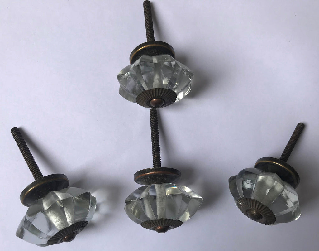Clear Octagon Glass Knob | Crystal Cabinet Pull | Drawer Handle