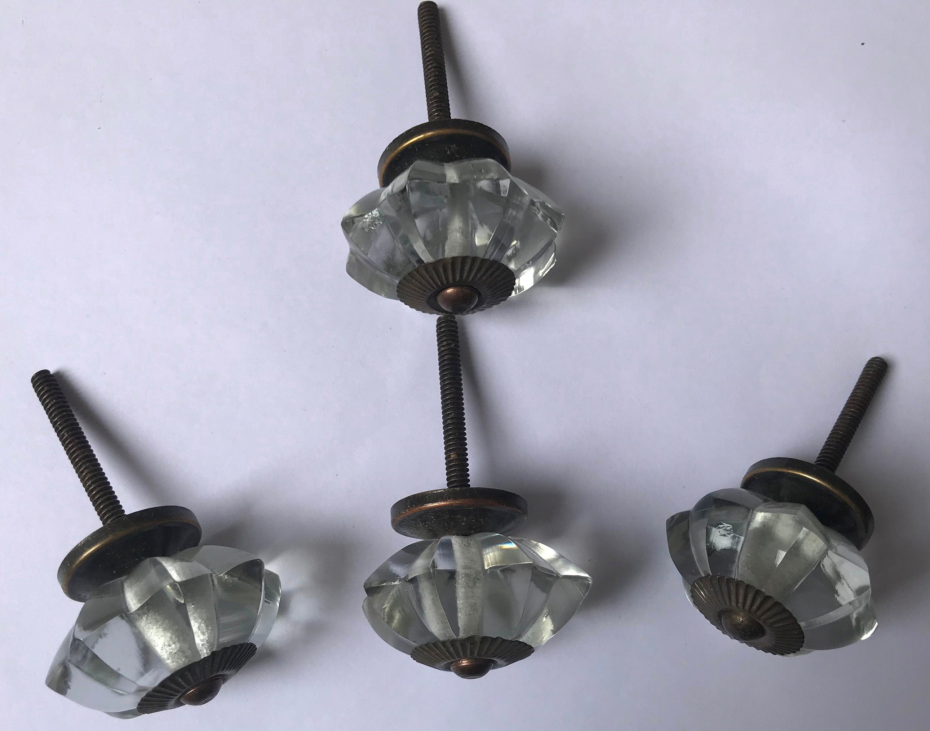 Clear Octagon Glass Knob | Crystal Cabinet Pull | Drawer Handle
