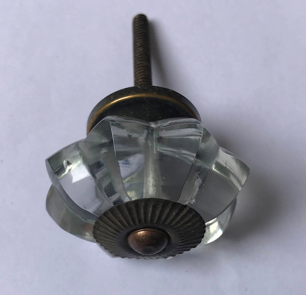 Clear Octagon Glass Knob | Crystal Cabinet Pull | Drawer Handle