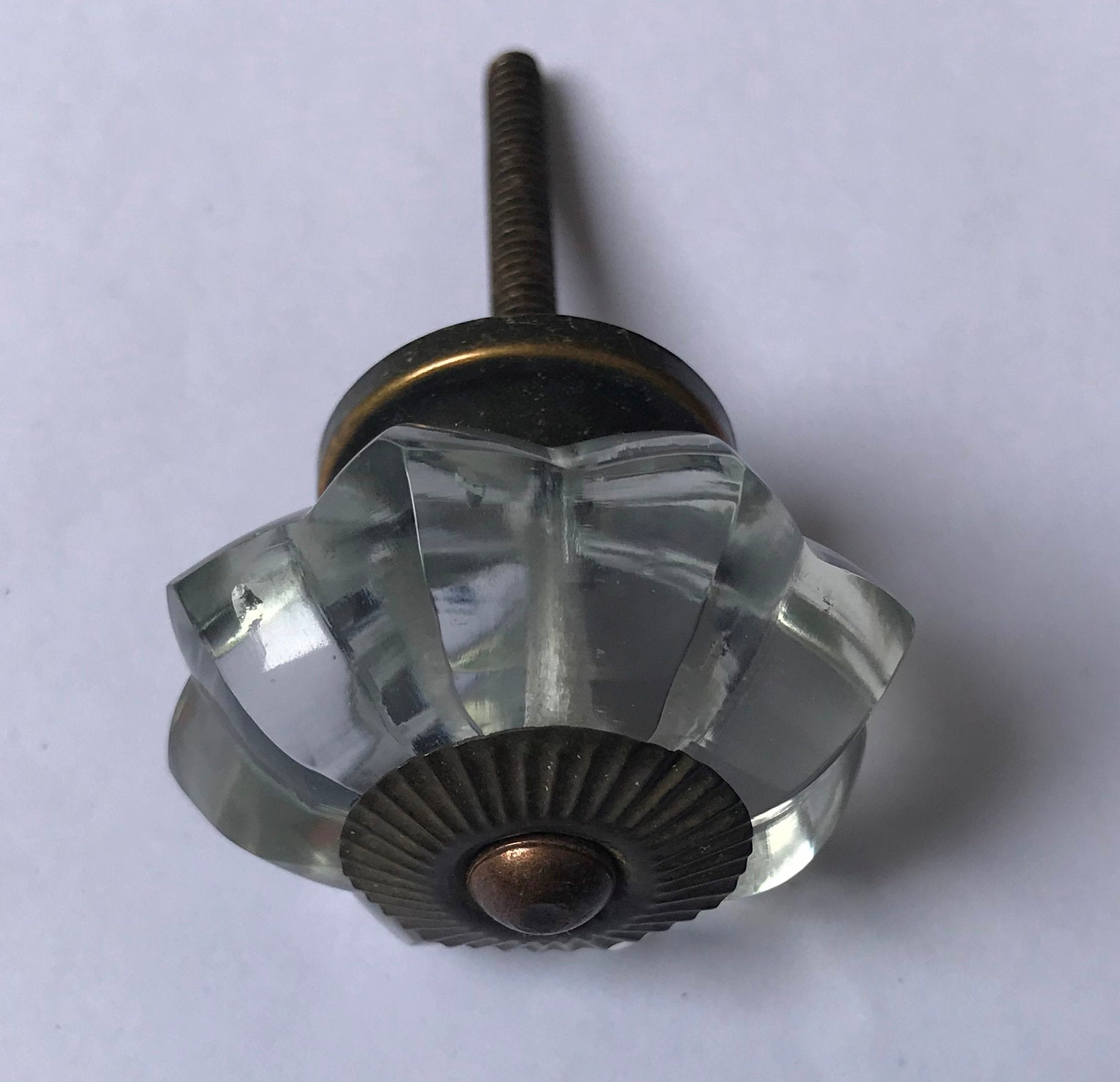 Clear Octagon Glass Knob | Crystal Cabinet Pull | Drawer Handle