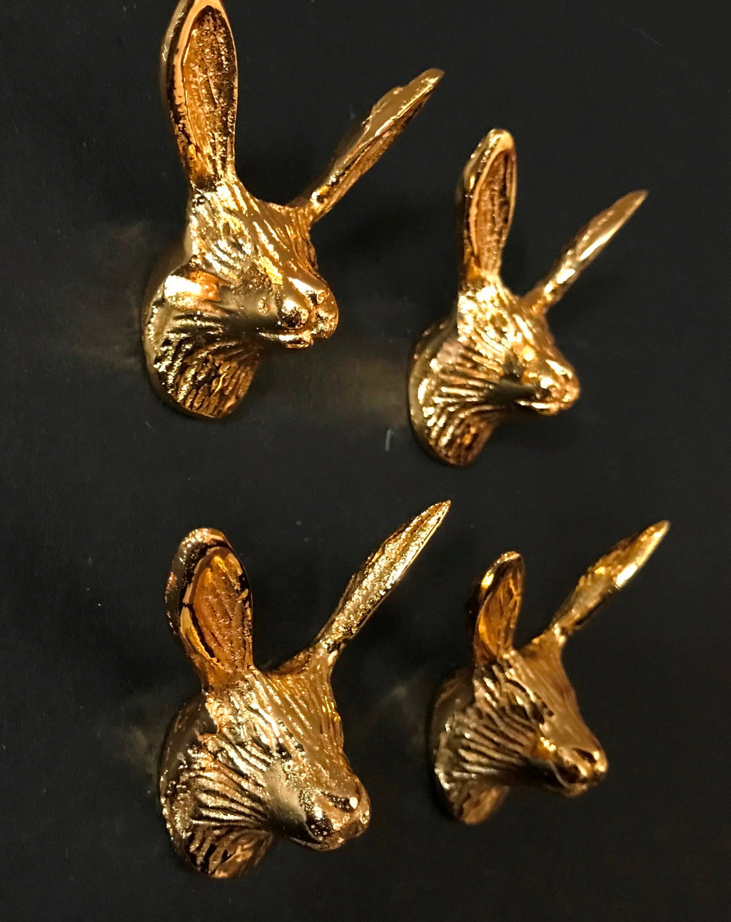 Antique Brass Rabbit Knob, Animal Cabinet Pull