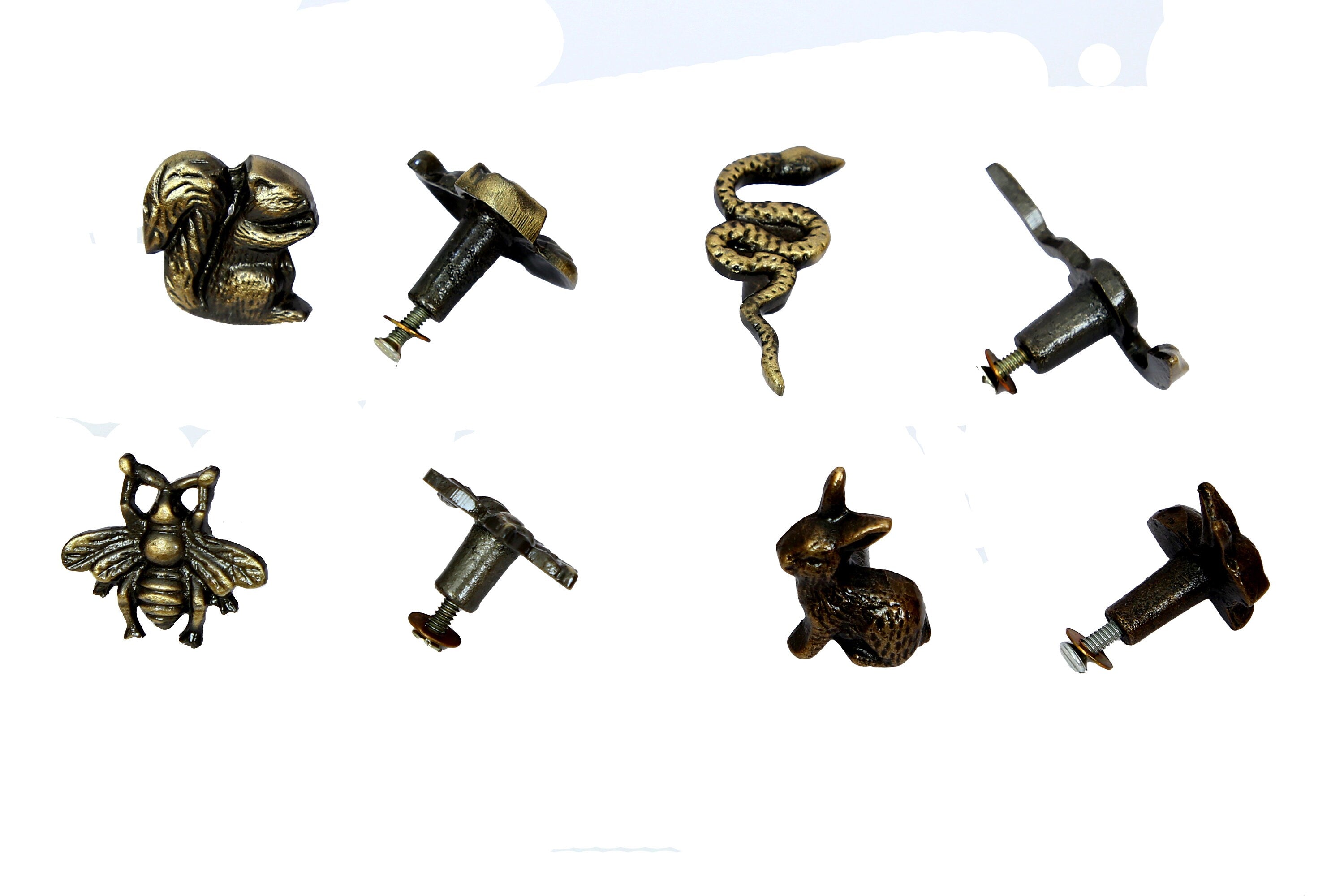Cast Iron Animal Cabinet Knobs – Rustic Drawer Pulls