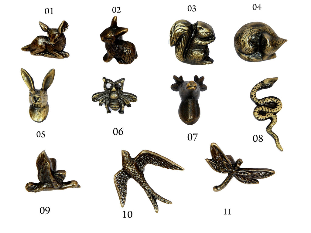 Cast Iron Animal Cabinet Knobs – Rustic Drawer Pulls