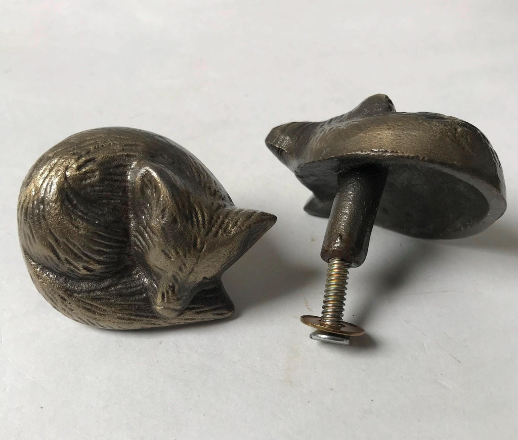Antique Fox Knob – Rustic Woodland Drawer Pull, Handmade Cabinet Knob, Ideal Gift