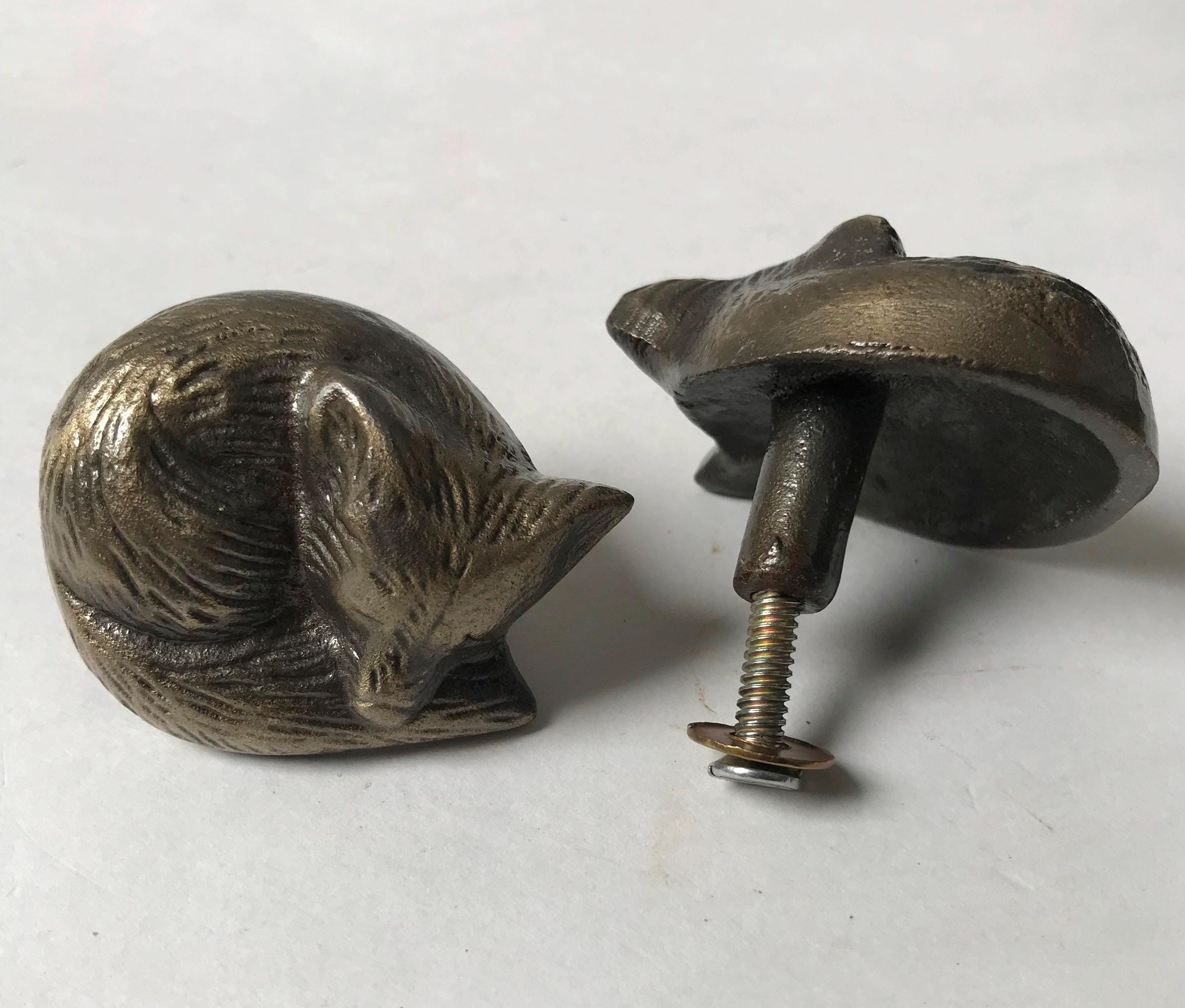 Antique Fox Knob – Rustic Woodland Drawer Pull, Handmade Cabinet Knob, Ideal Gift