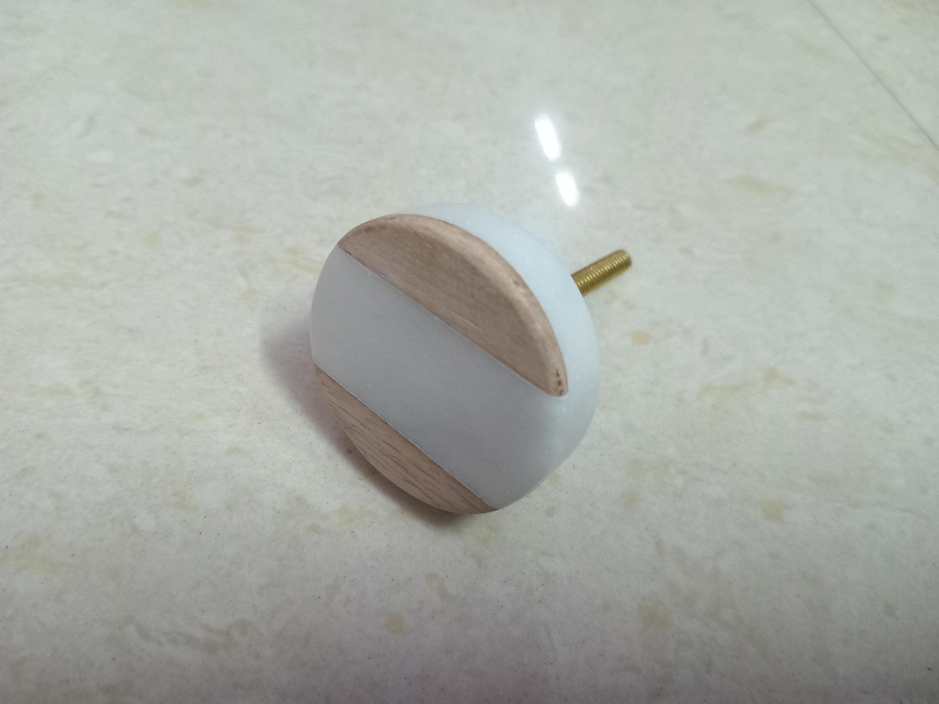 White Marble / Wood Cabinet Drawer Pull Decorative Wardrobe Cupboard Door Handle // stone knobs