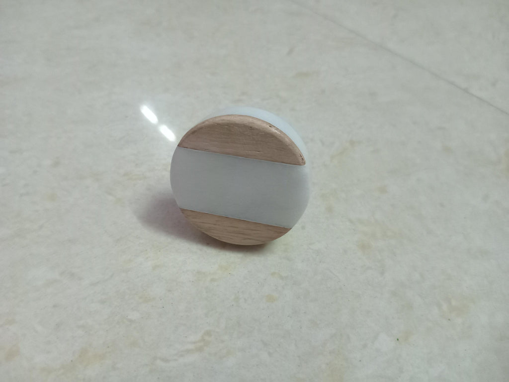 White Marble / Wood Cabinet Drawer Pull Decorative Wardrobe Cupboard Door Handle // stone knobs