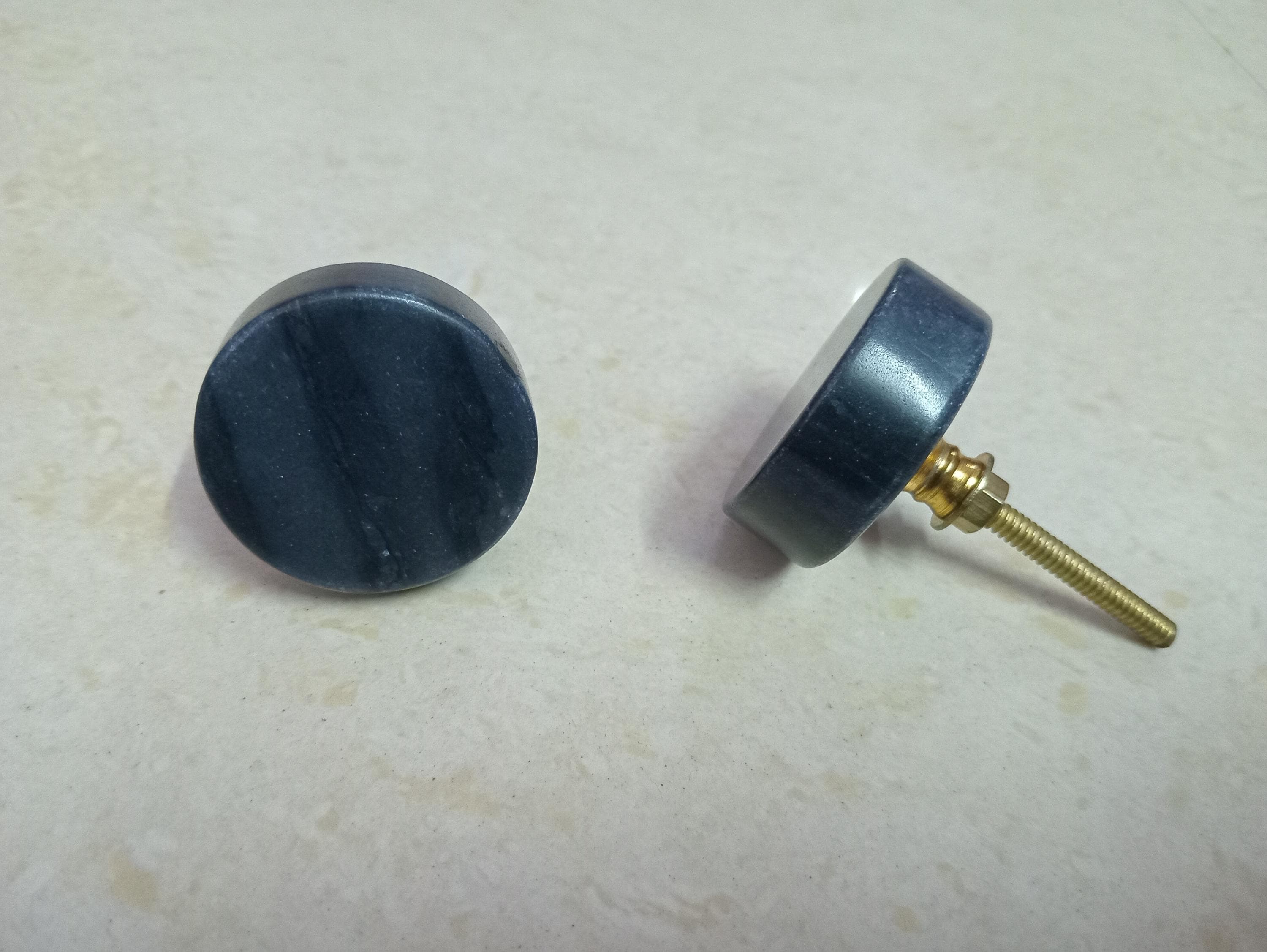 Black Marble Cabinet Drawer Pull Decorative Wardrobe Cupboard Door Handle // stone knobs