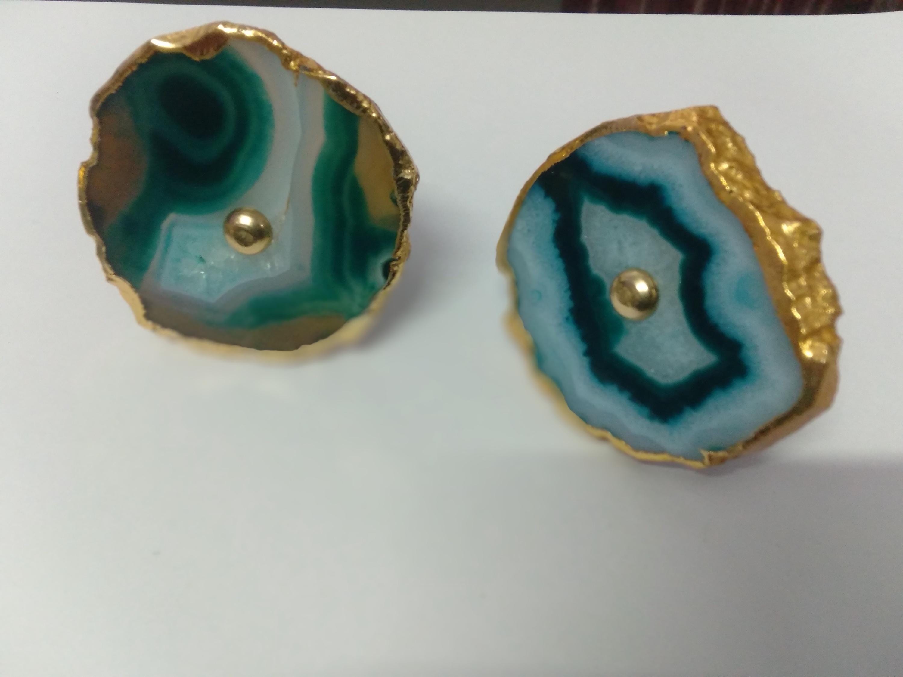 Green Agate Cabinet Knob, Drawer Pull