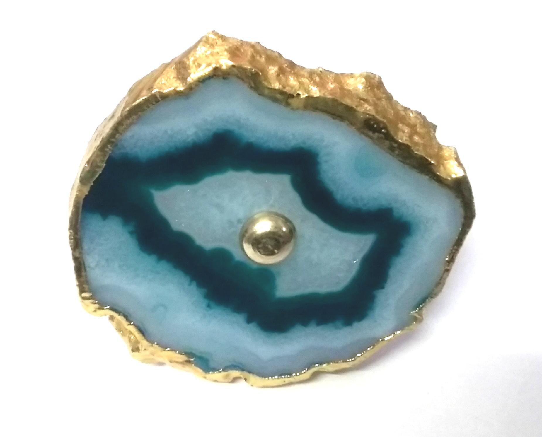 Green Agate Cabinet Knob, Drawer Pull
