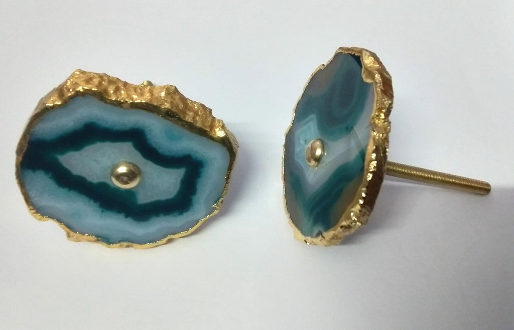 Green Agate Cabinet Knob, Drawer Pull