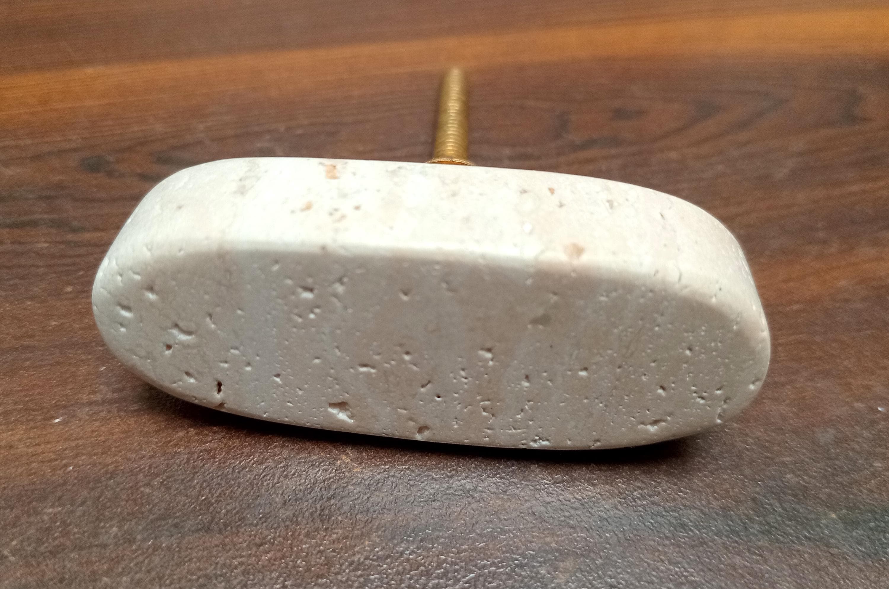Travertine Stone Cabinet Knobs, Natural Beige Drawer Pulls