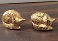 Brass Sleeping Fox Knob, Animal Cabinet Knob