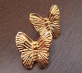 Brass Butterfly Cabinet Knob, Artistic Nature Drawer Pull, Unique Vintage Hardware