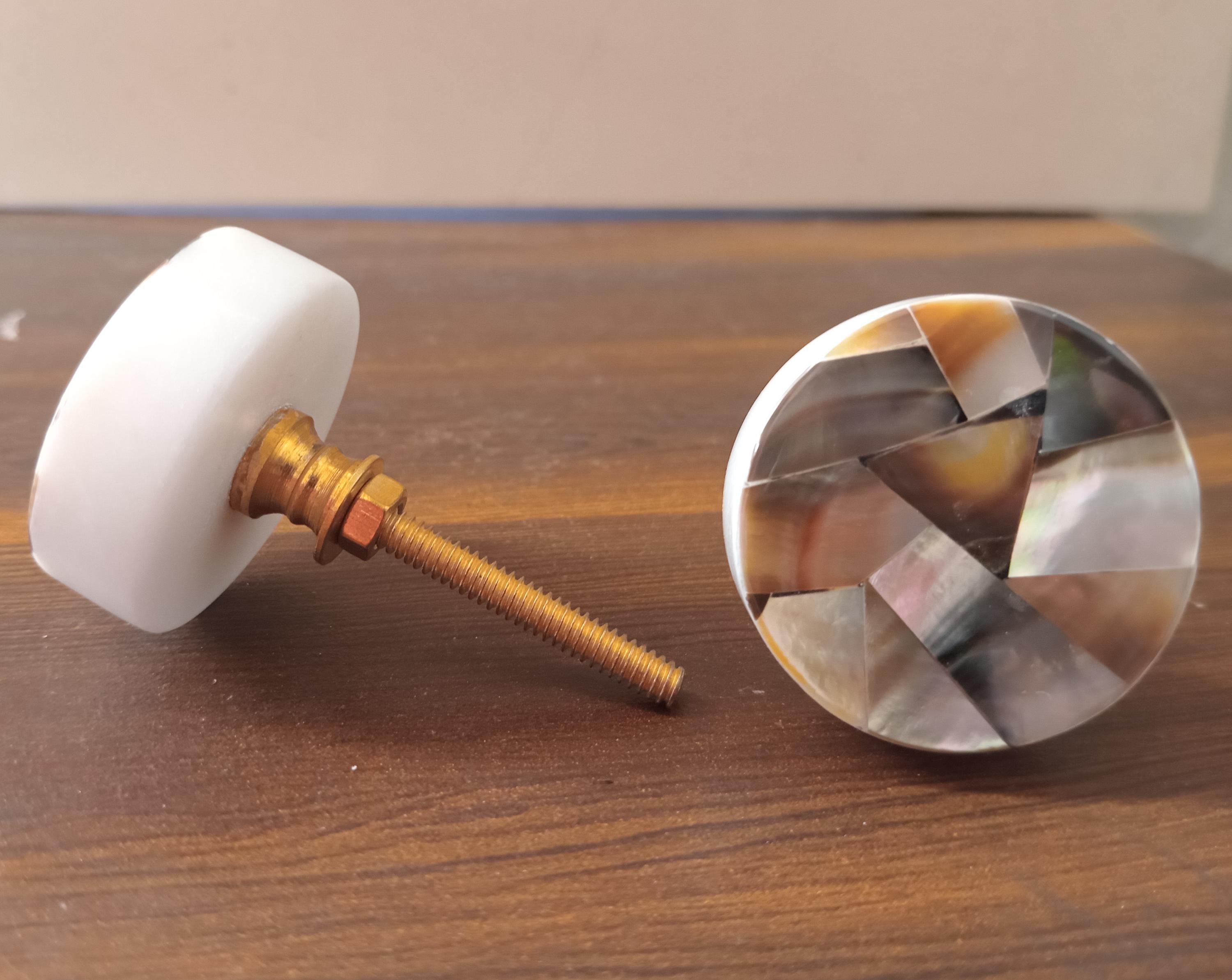 Mother of Pearl Cabinet Knobs, Shell Drawer Pulls