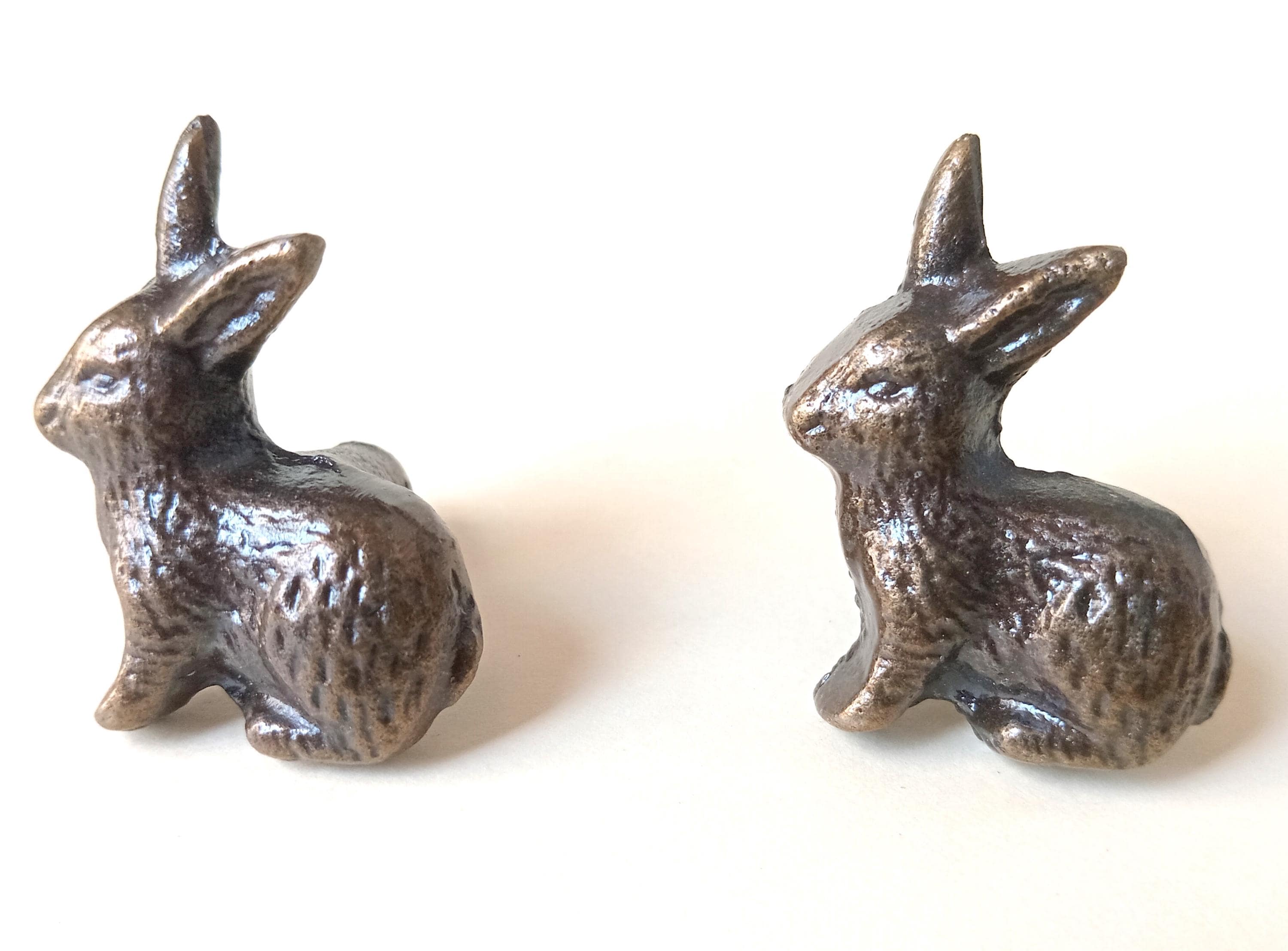 Rabbit Cabinet Knob Bunny Drawer Pull Animal Hardware Nursery Woodland Rustic Decor