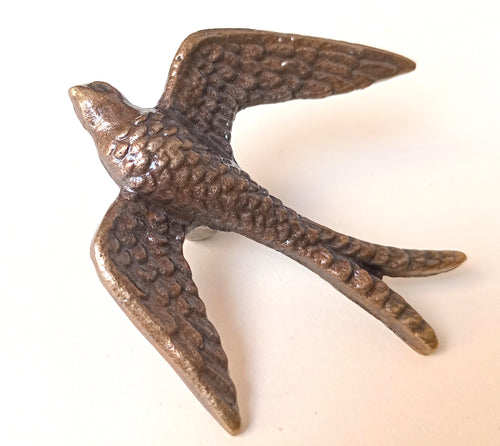 Black Kite Bird Cabinet Knob Antique Finish Bird Drawer Pull Nature Rustic Hardware