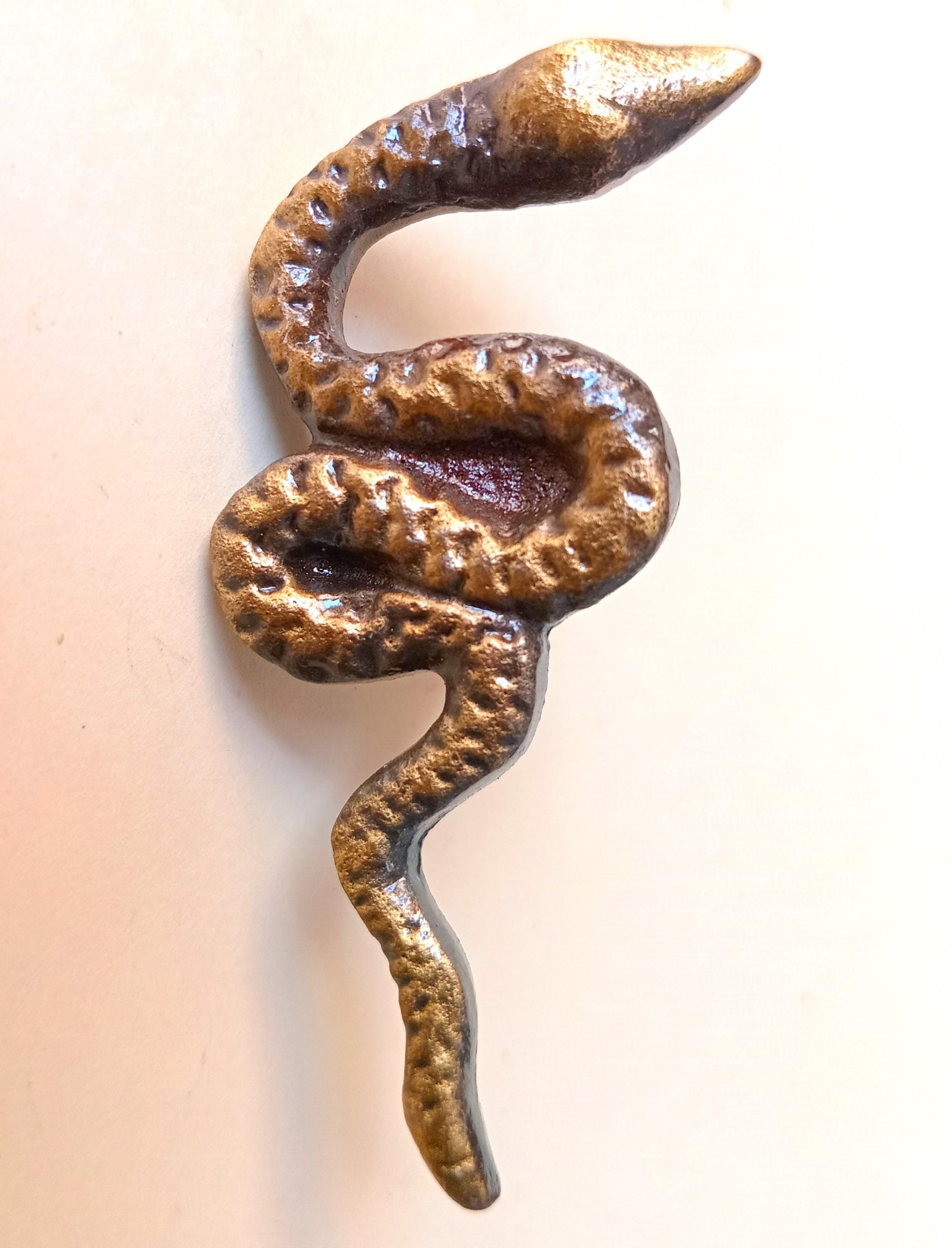 Snake Cast Iron Knob Antique Drawer Pull Rustic Cabinet Handle Vintage Decor